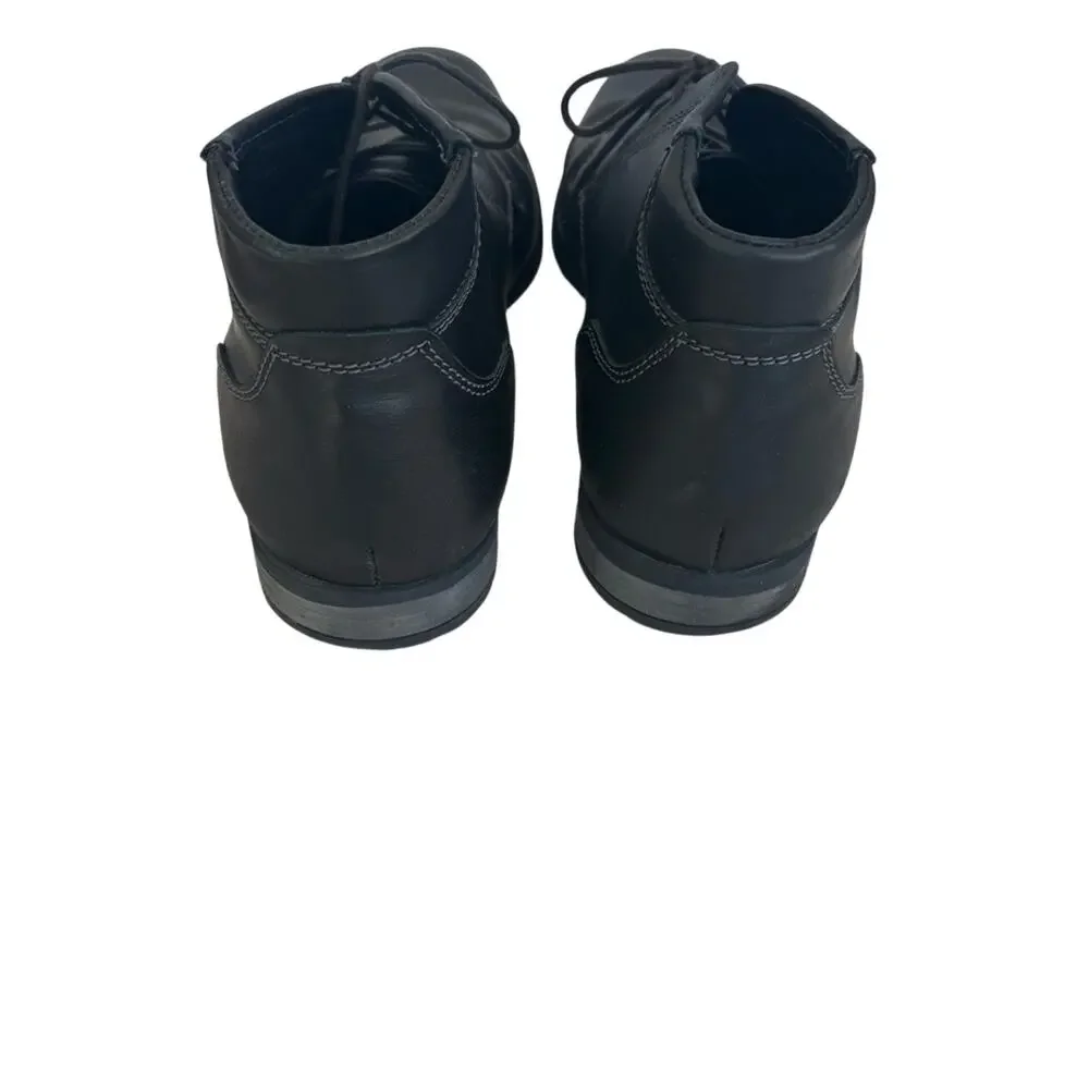 Josef Seibel Men's Black Leather Dress Boots